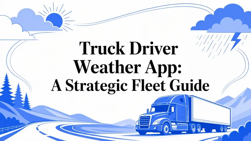 Truck Driver Weather App: A Strategic Fleet Guide